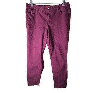 Wax Jean Burgundy Skinny Jeans – Size 6 – Stretch Cotton Slim Fit